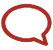 Red text bubble icon